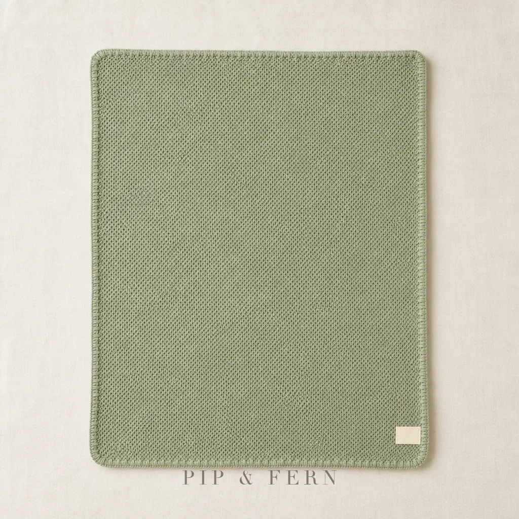 Cellular Baby Blanket, Sage