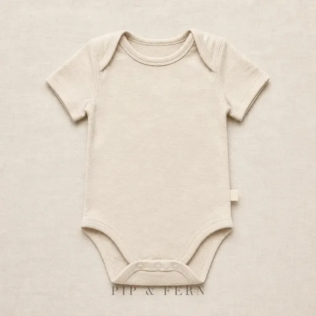 First-Layer Newborn Onesie, Oat