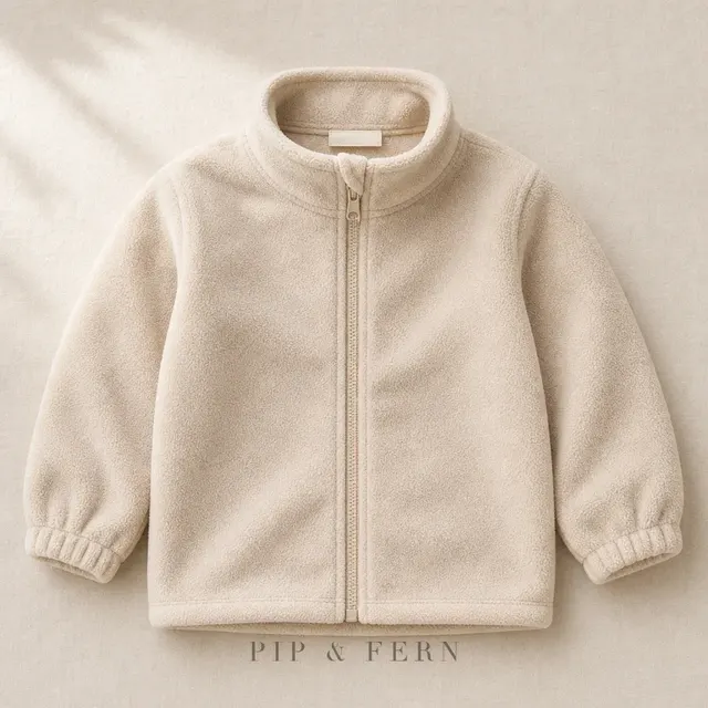 Fleece Zip Jacket, Oat