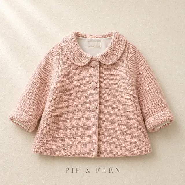 Knit Pram Coat, Blush