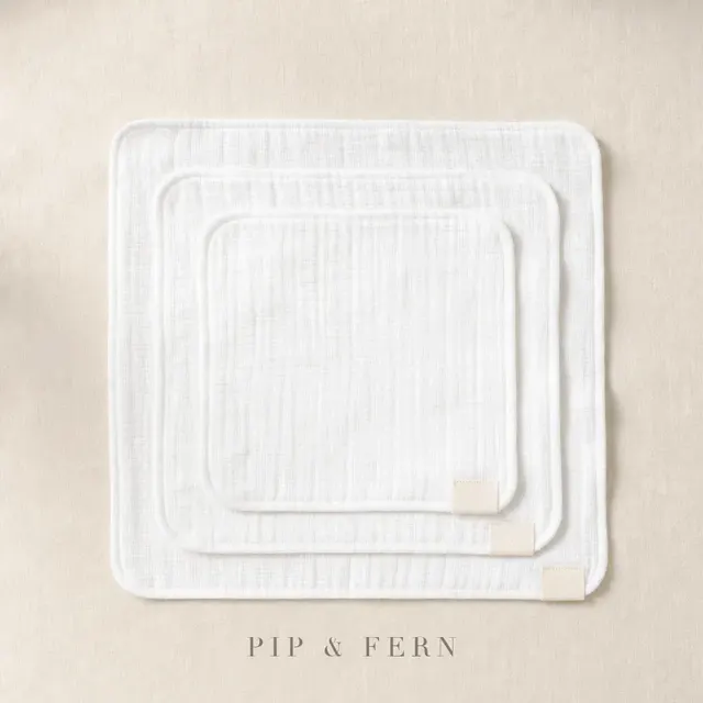 Muslin Washcloth (3-pack), White