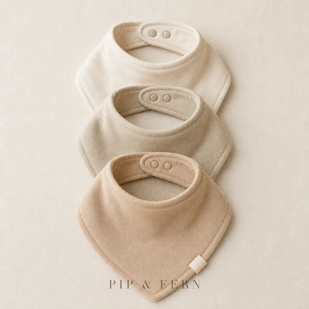 Organic Bandana Bib (3-pack), Oat