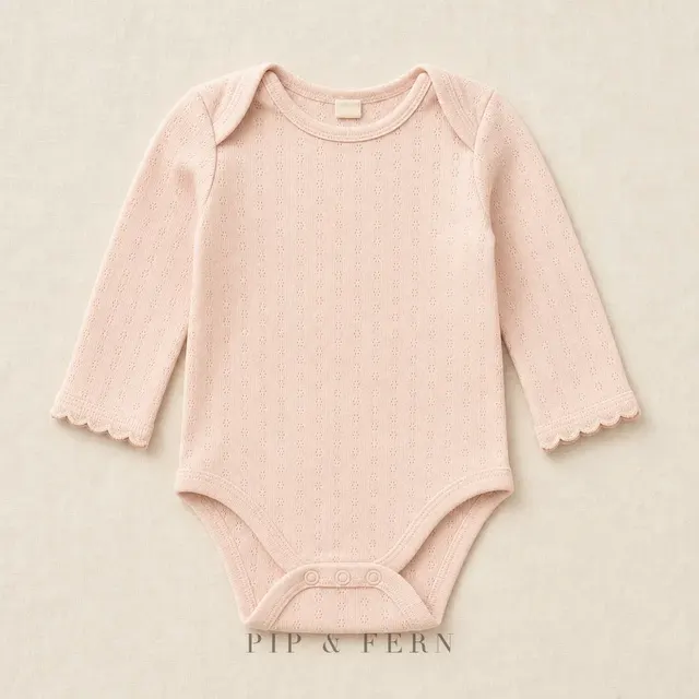 Pointelle Bodysuit, Blush