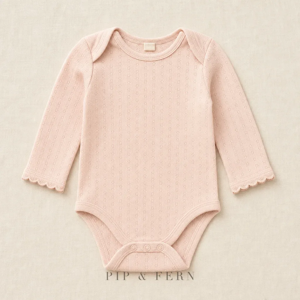 Pointelle Bodysuit, Blush