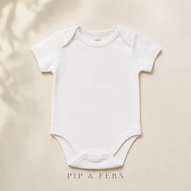 Short-Sleeve Bodysuit, White (3-pack)