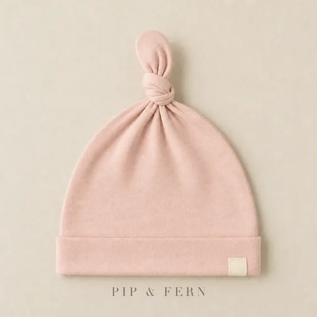 Topknot Hat, Blush