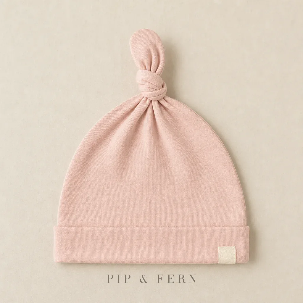 Topknot Hat, Blush