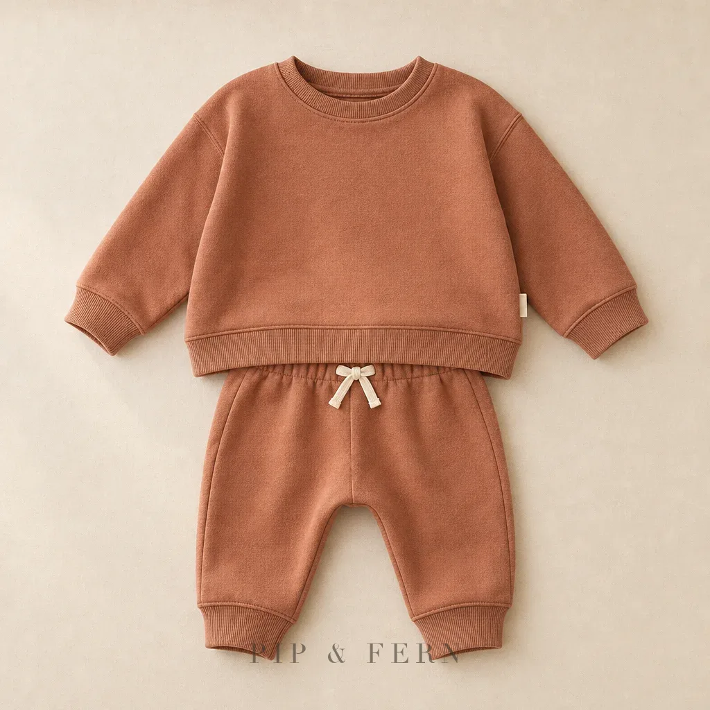 Two-Piece Terry Set, Clay